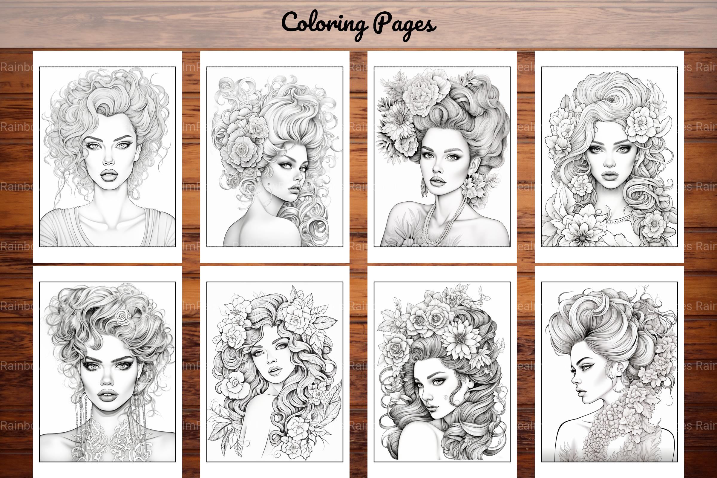 Beautiful High Fashion Coloring Book - CraftNest - Digital Crafting and Art