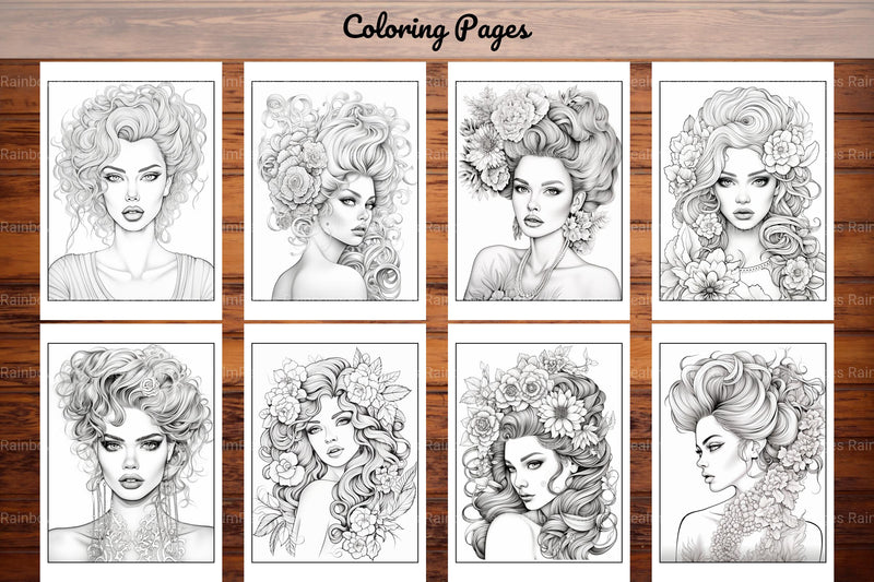 Beautiful High Fashion Coloring Book - CraftNest - Digital Crafting and Art