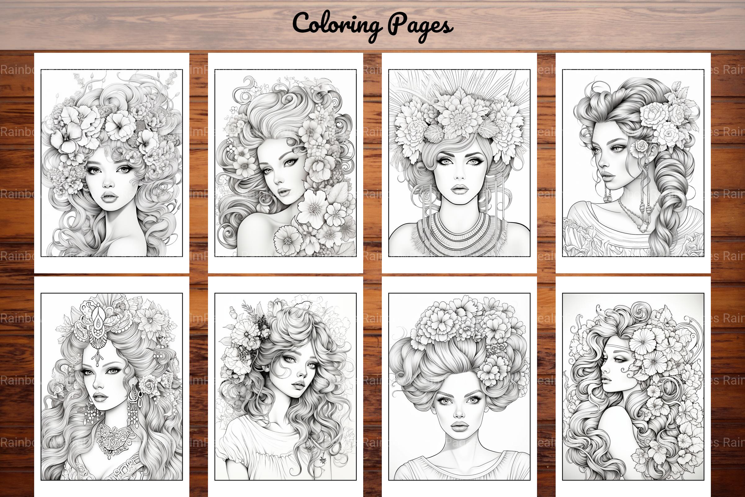 Beautiful High Fashion Coloring Book - CraftNest - Digital Crafting and Art
