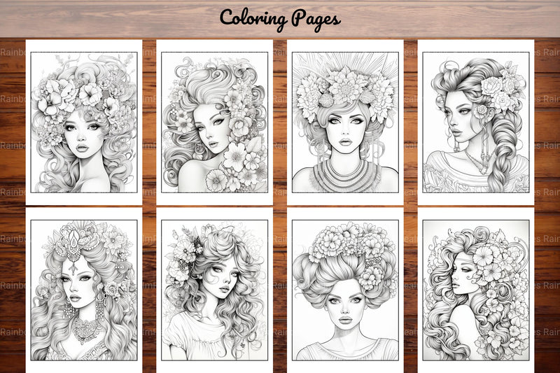 Beautiful High Fashion Coloring Book - CraftNest - Digital Crafting and Art