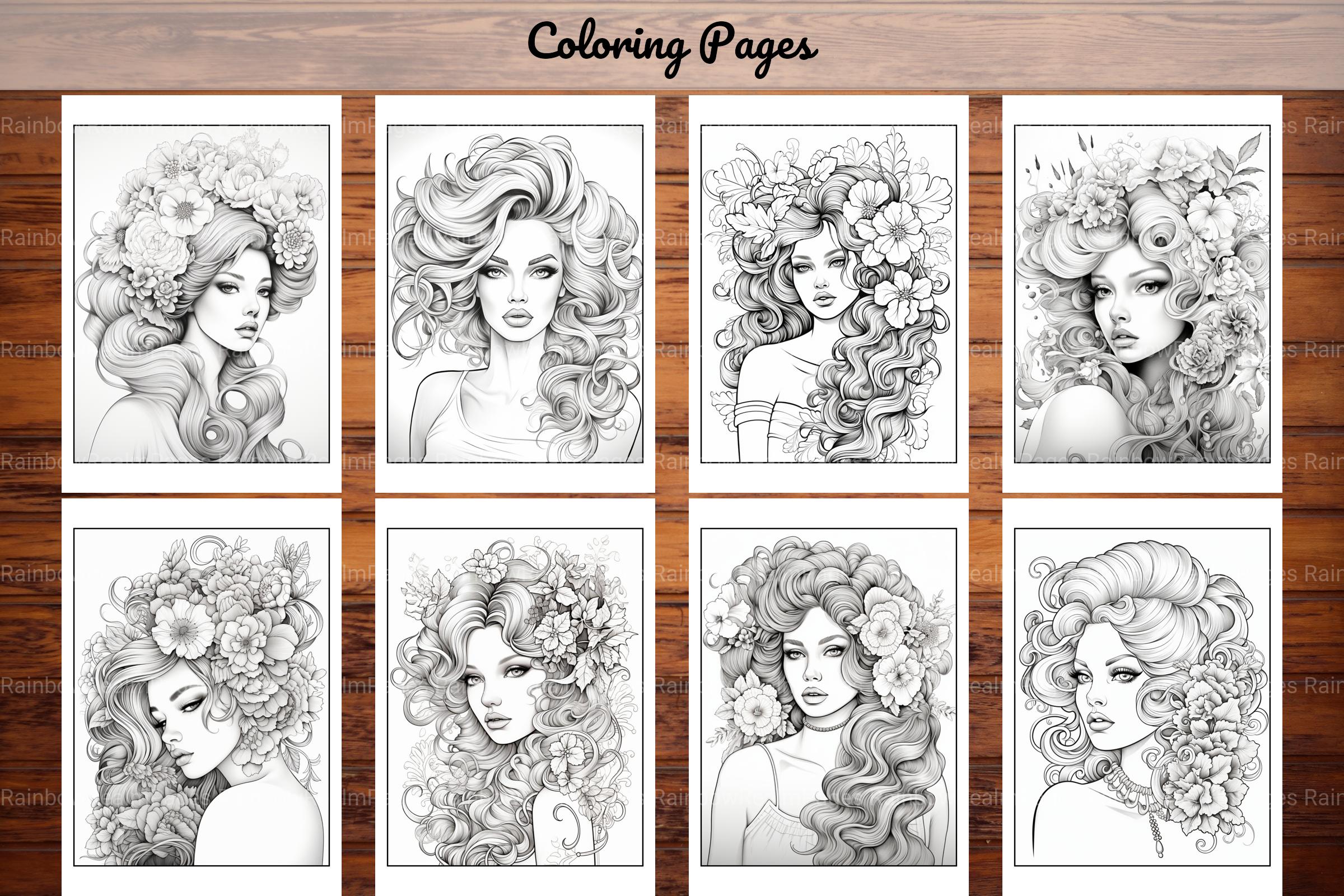 Beautiful High Fashion Coloring Book - CraftNest - Digital Crafting and Art