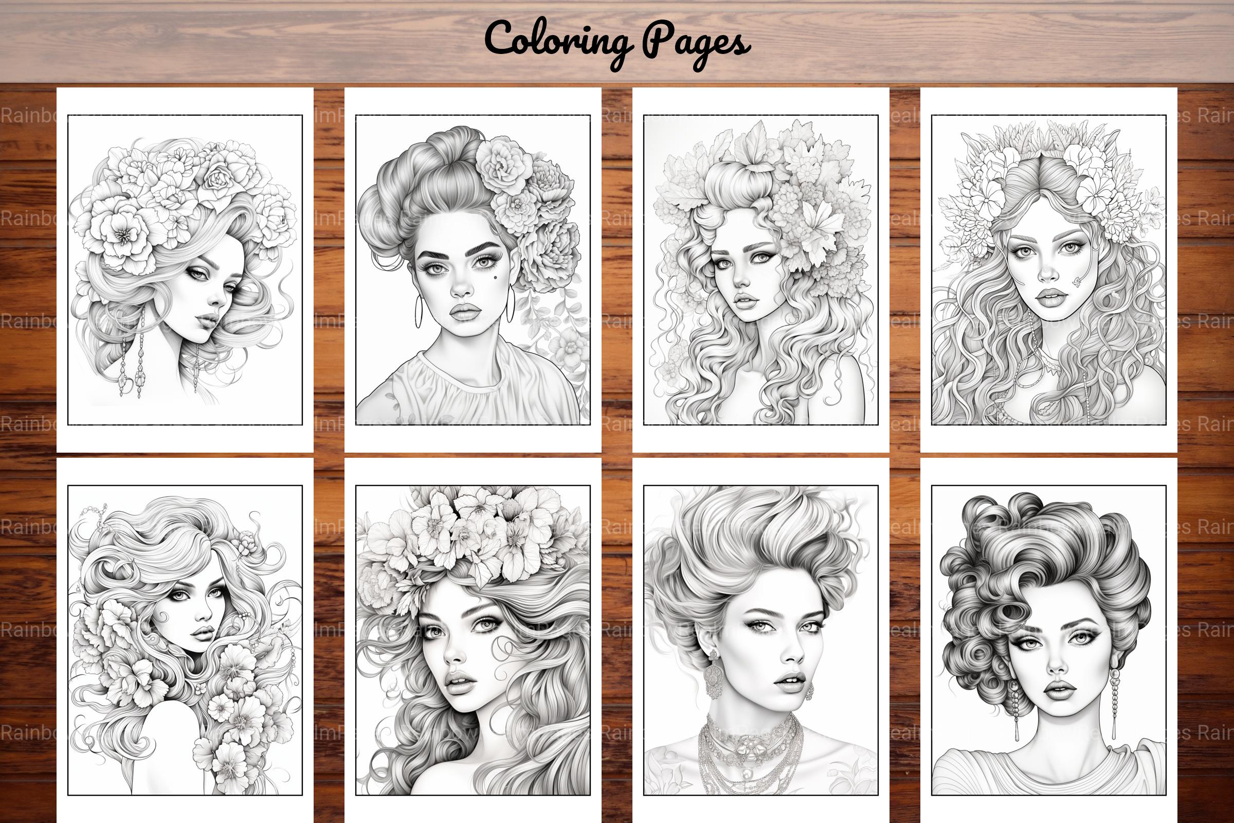 Beautiful High Fashion Coloring Book - CraftNest - Digital Crafting and Art