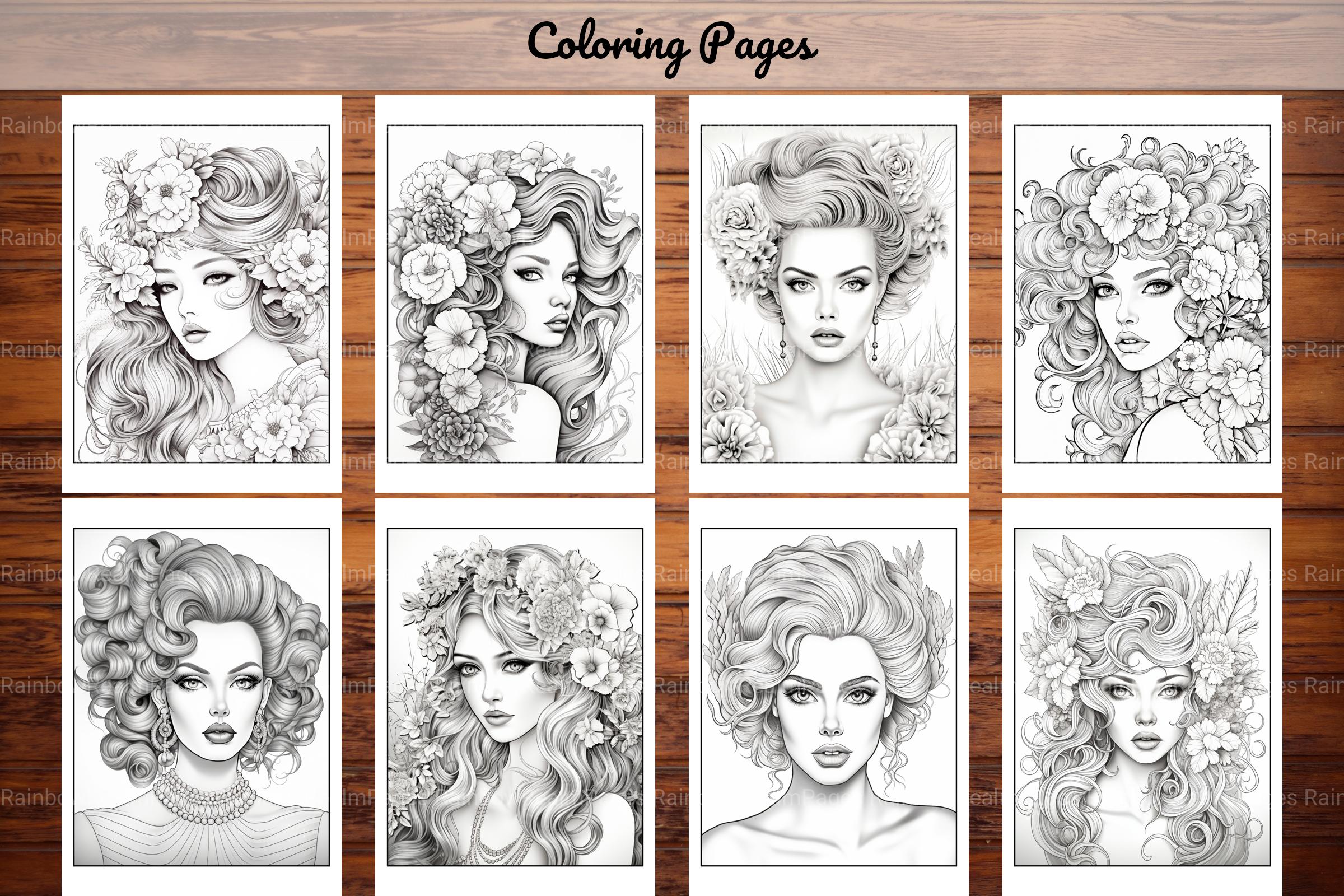 Beautiful High Fashion Coloring Book - CraftNest - Digital Crafting and Art