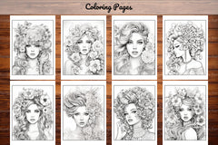 Beautiful High Fashion Coloring Book - CraftNest - Digital Crafting and Art