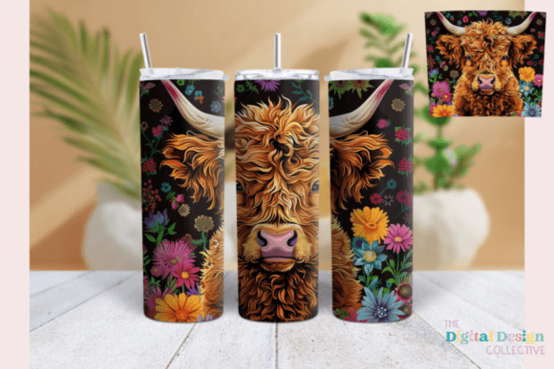 Highland Cow Tumbler Wrap Bundle