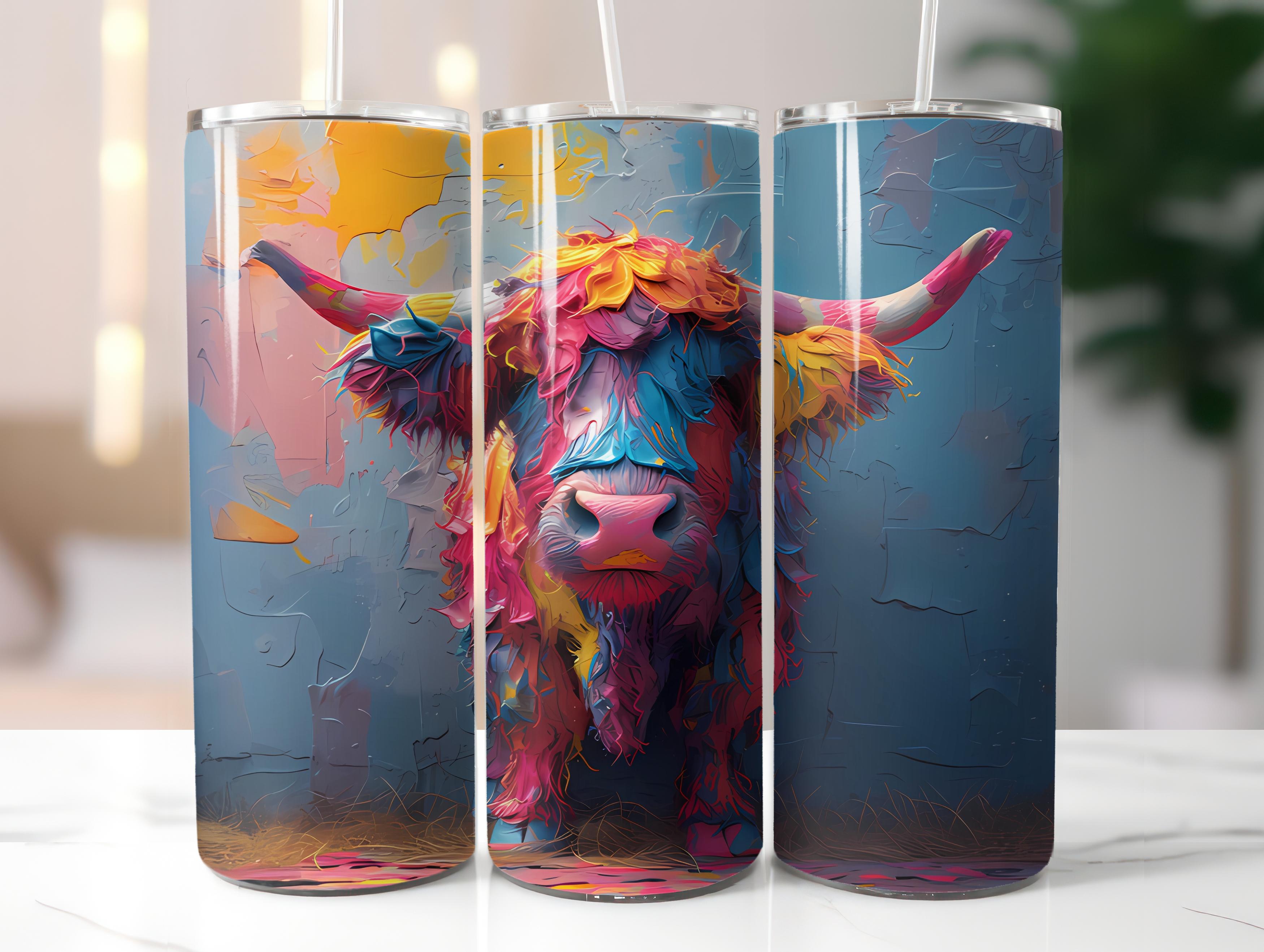 Highland Cow Easter 4 Tumbler Wrap - CraftNest