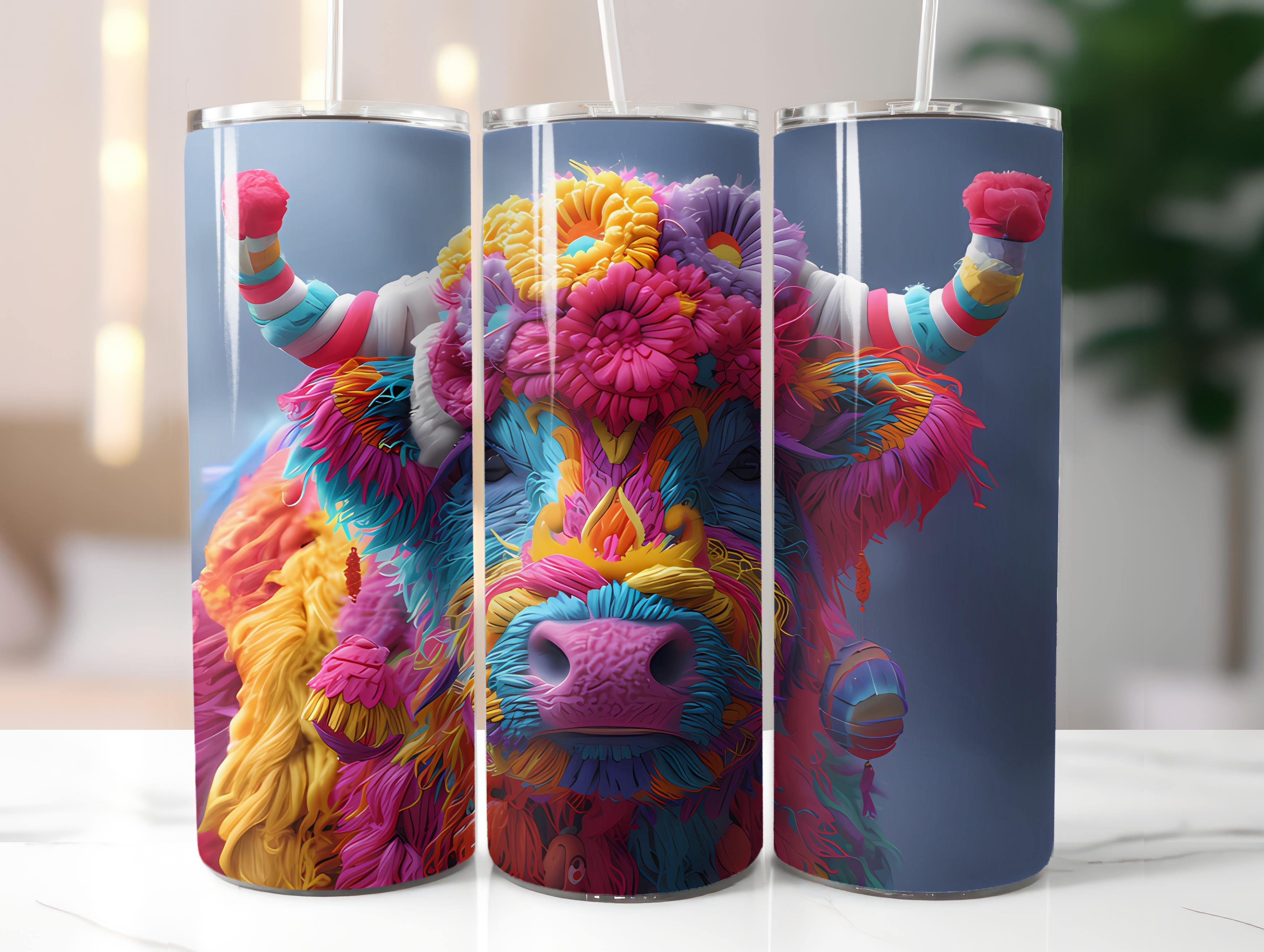 Highland Cow Easter 5 Tumbler Wrap - CraftNest