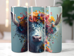 Highland Cow Easter 3 Tumbler Wrap - CraftNest