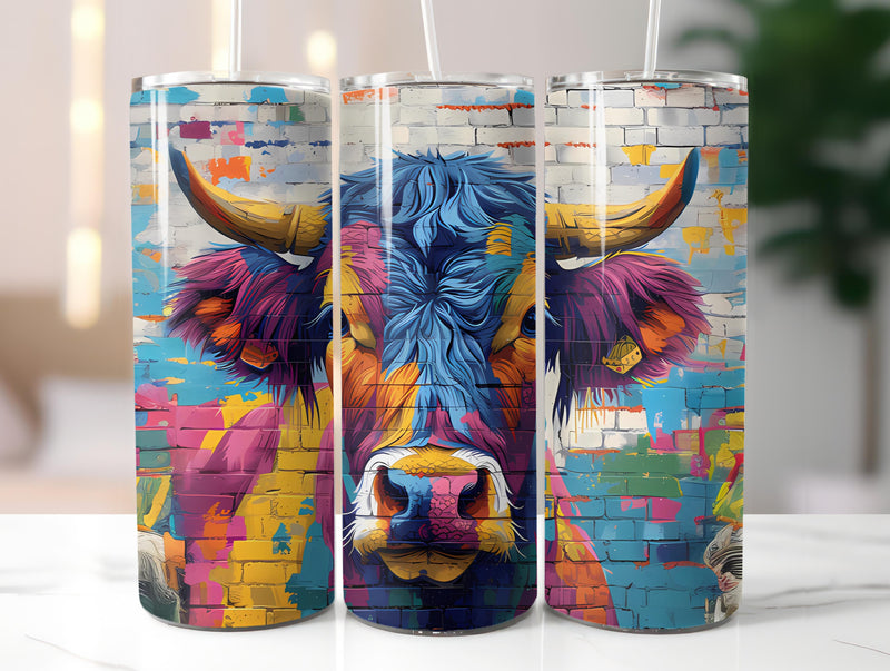 Highland Cow Easter 5 Tumbler Wrap - CraftNest