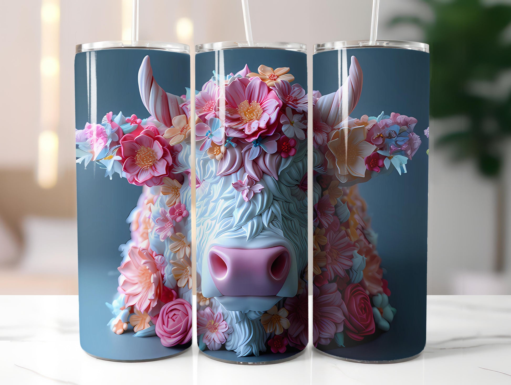 Highland Cow Easter 1 Tumbler Wrap - CraftNest