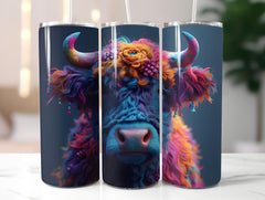 Highland Cow Easter 2 Tumbler Wrap - CraftNest