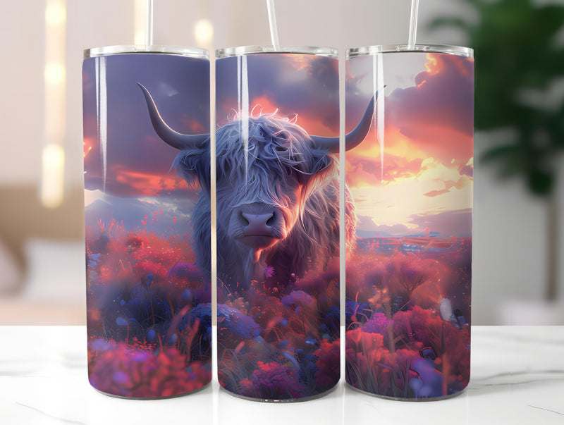 Highland Cow Easter 4 Tumbler Wrap - CraftNest