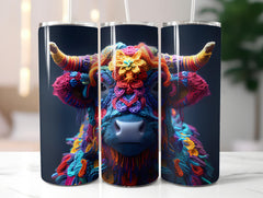 Highland Cow Easter 2 Tumbler Wrap - CraftNest