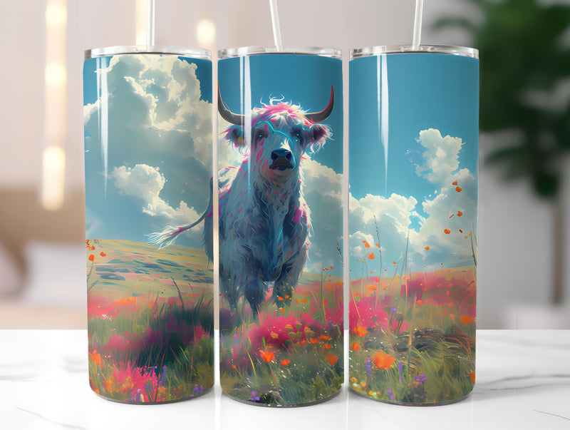 Highland Cow Easter 4 Tumbler Wrap - CraftNest