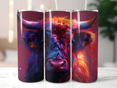 Highland Cow Summer 4 Tumbler Wrap - CraftNest - Digital Crafting and Art