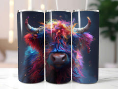 Highland Cow Summer 5 Tumbler Wrap - CraftNest - Digital Crafting and Art