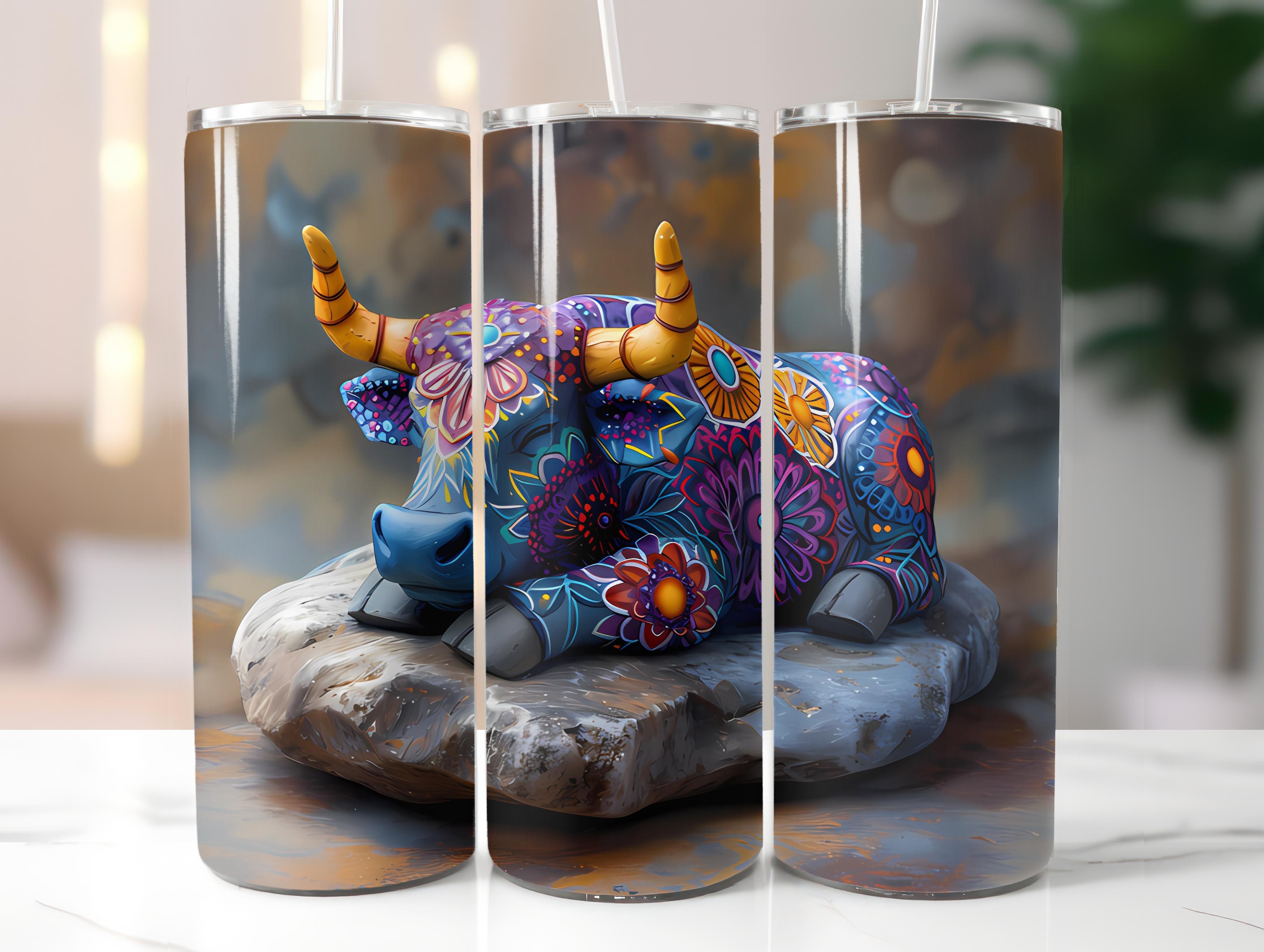 Highland Cow Easter 2 Tumbler Wrap - CraftNest