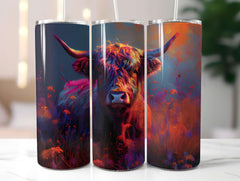 Highland Cow Summer 5 Tumbler Wrap - CraftNest - Digital Crafting and Art