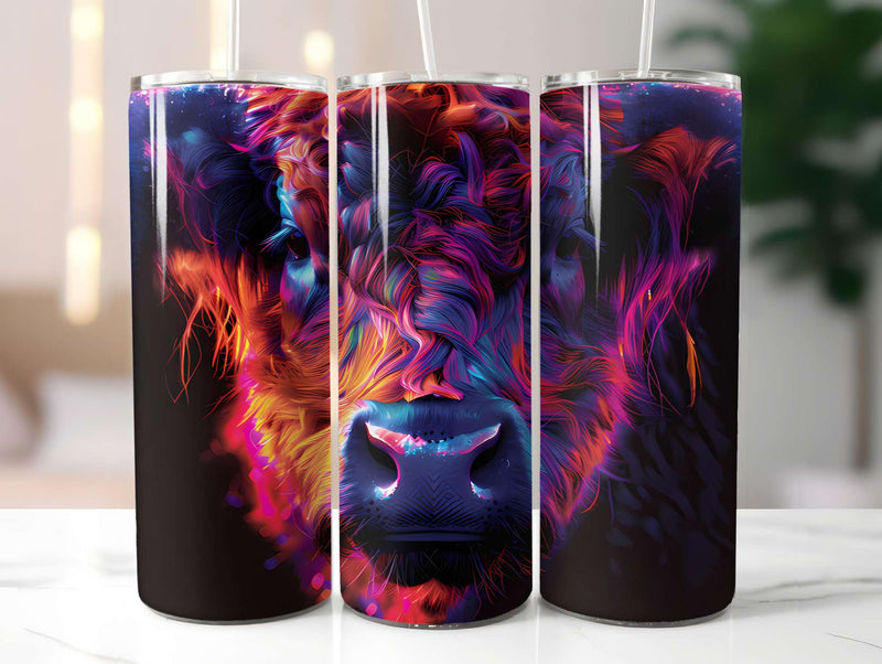 Highland Cow Summer 4 Tumbler Wrap - CraftNest - Digital Crafting and Art