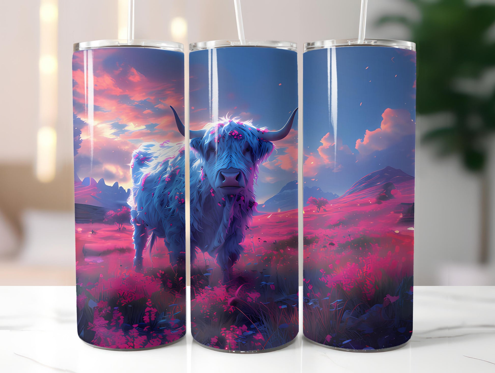 Highland Cow Easter 2 Tumbler Wrap - CraftNest