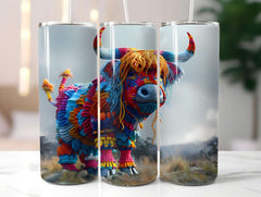 Highland Cow Summer 5 Tumbler Wrap - CraftNest - Digital Crafting and Art