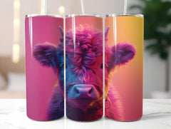 Highland Cow Easter 3 Tumbler Wrap - CraftNest