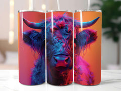 Highland Cow Summer 2 Tumbler Wrap - CraftNest - Digital Crafting and Art