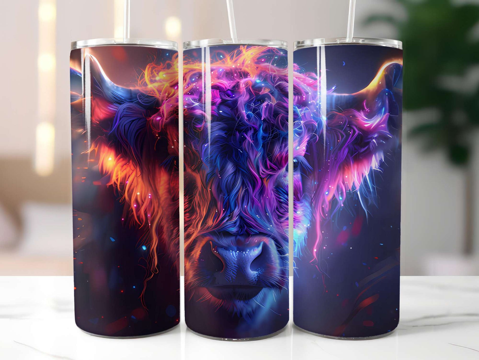 Highland Cow Summer 4 Tumbler Wrap - CraftNest - Digital Crafting and Art