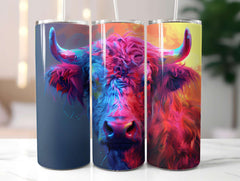 Highland Cow Summer 1 Tumbler Wrap - CraftNest - Digital Crafting and Art