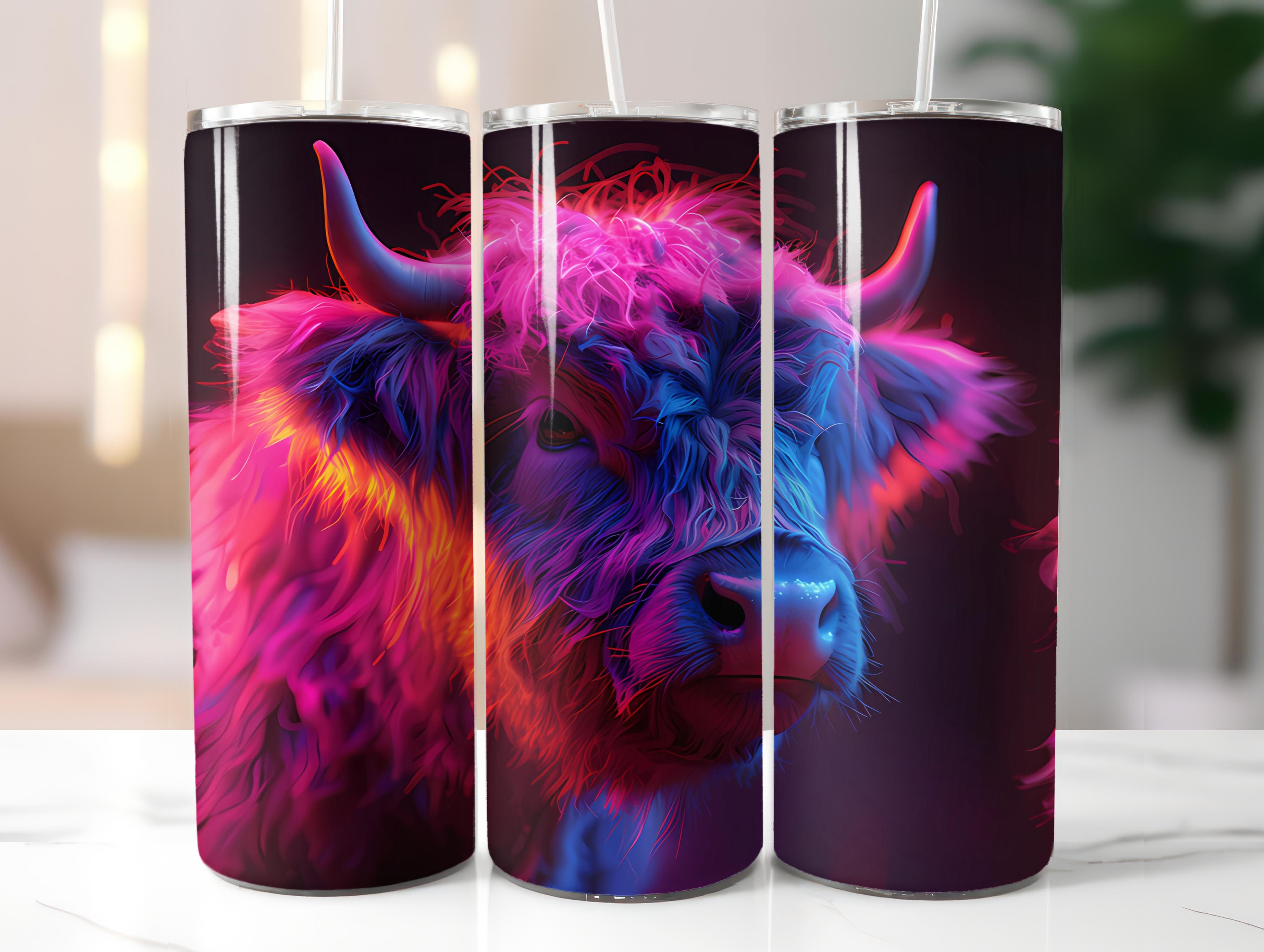 Highland Cow Easter 2 Tumbler Wrap - CraftNest