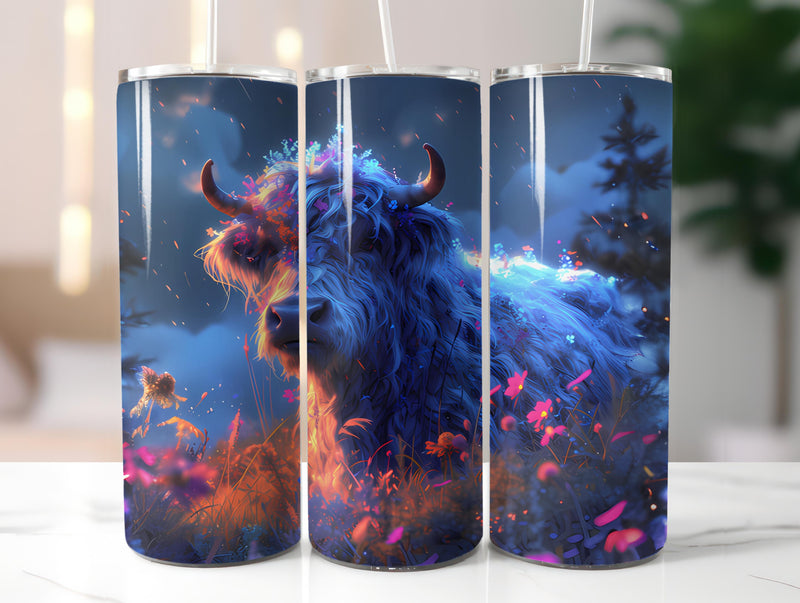 Highland Cow Easter 2 Tumbler Wrap - CraftNest