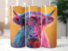 Highland Cow Summer 1 Tumbler Wrap - CraftNest - Digital Crafting and Art