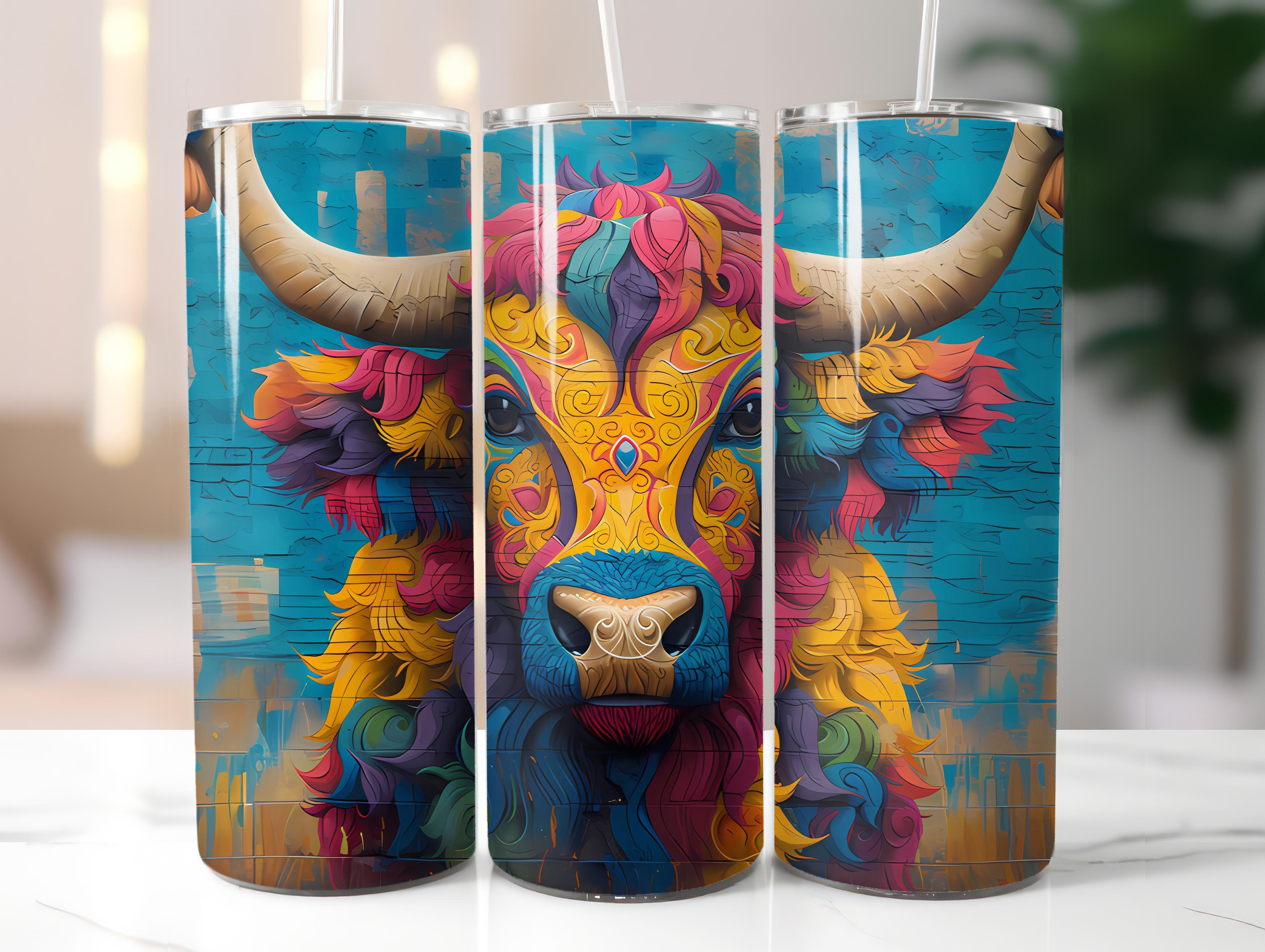 Highland Cow Easter 3 Tumbler Wrap - CraftNest