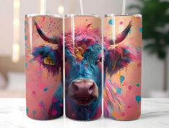 Highland Cow Summer 2 Tumbler Wrap - CraftNest - Digital Crafting and Art