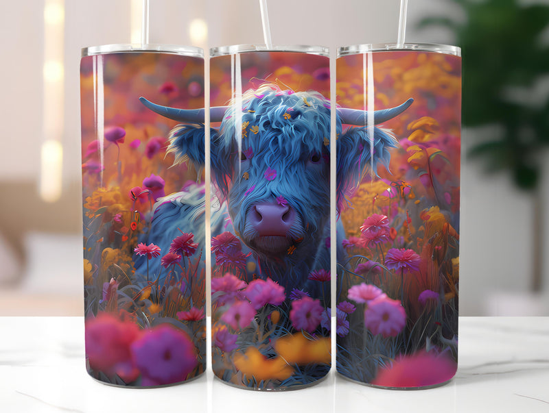 Highland Cow Easter 5 Tumbler Wrap - CraftNest