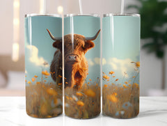 Highland Cow Easter 1 Tumbler Wrap - CraftNest