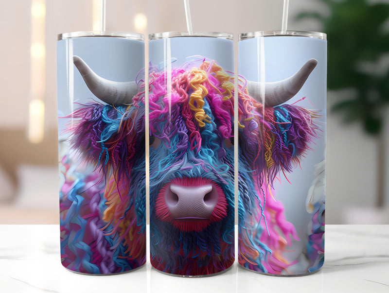 Highland Cow Easter 1 Tumbler Wrap - CraftNest