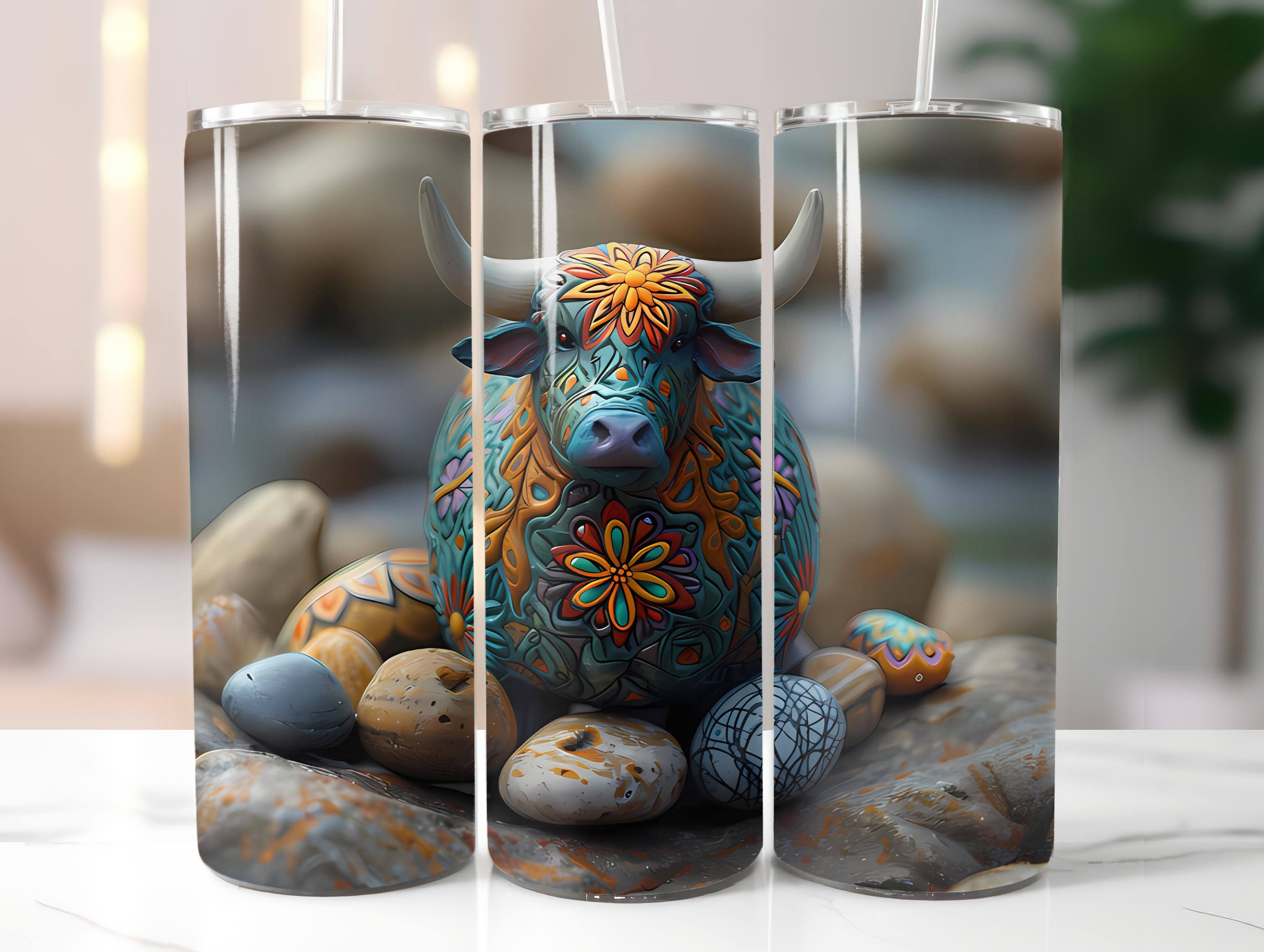 Highland Cow Easter 4 Tumbler Wrap - CraftNest