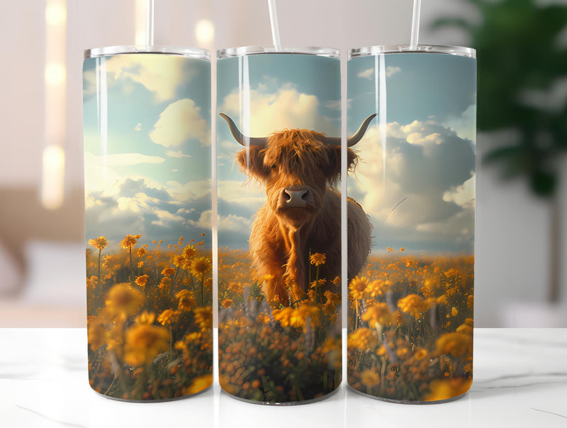 Highland Cow Easter 4 Tumbler Wrap - CraftNest