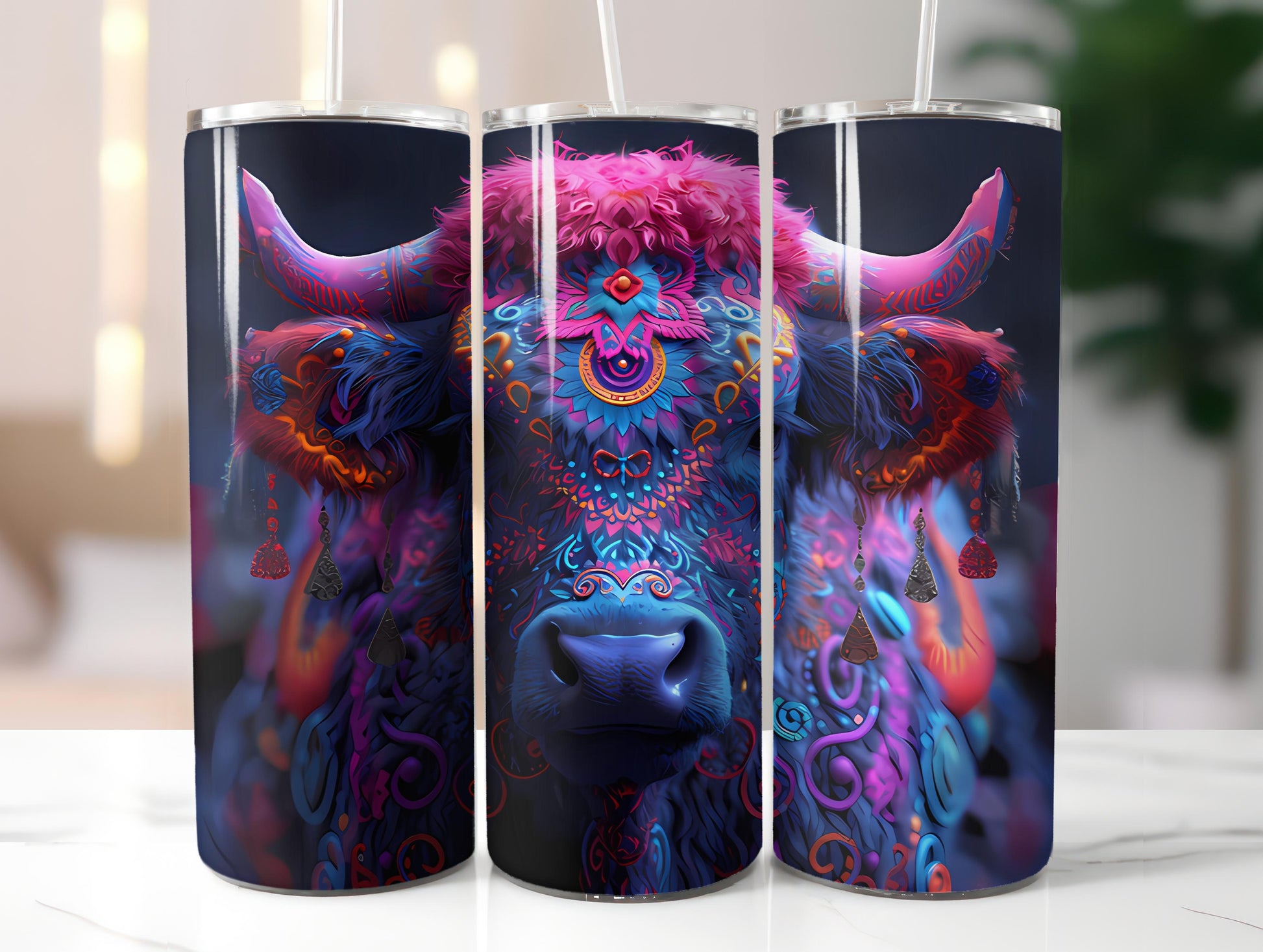 Highland Cow Easter 5 Tumbler Wrap - CraftNest