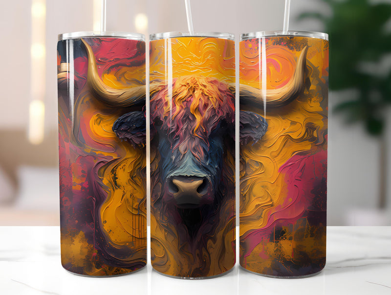 Highland Cow Easter 1 Tumbler Wrap - CraftNest