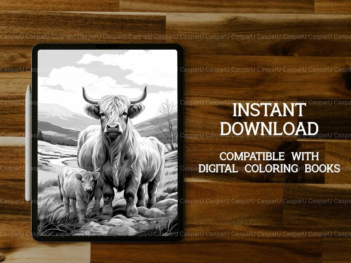 Highland Cow Spring Coloring Books - CraftNest