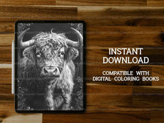 Highland Cow Summer Coloring Books - CraftNest - Digital Crafting and Art