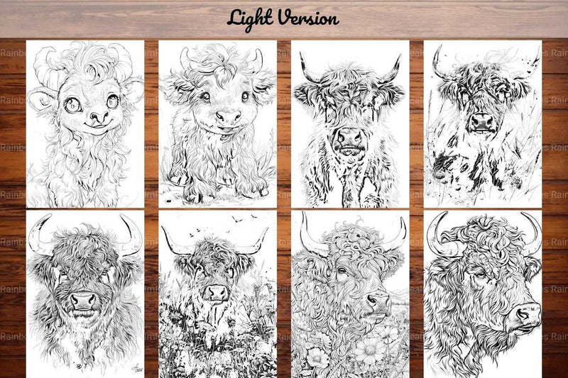 Highland Cow Summer Coloring Books - CraftNest - Digital Crafting and Art