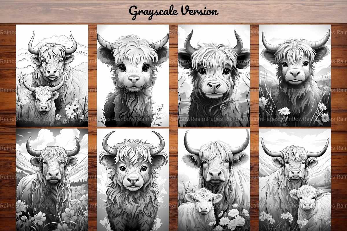 Highland Cow Valentines Day Coloring Books - CraftNest