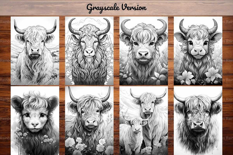 Highland Cow Valentines Day Coloring Books - CraftNest