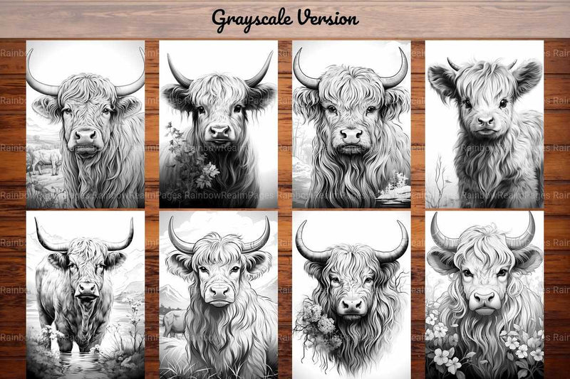 Highland Cow Valentines Day Coloring Books - CraftNest