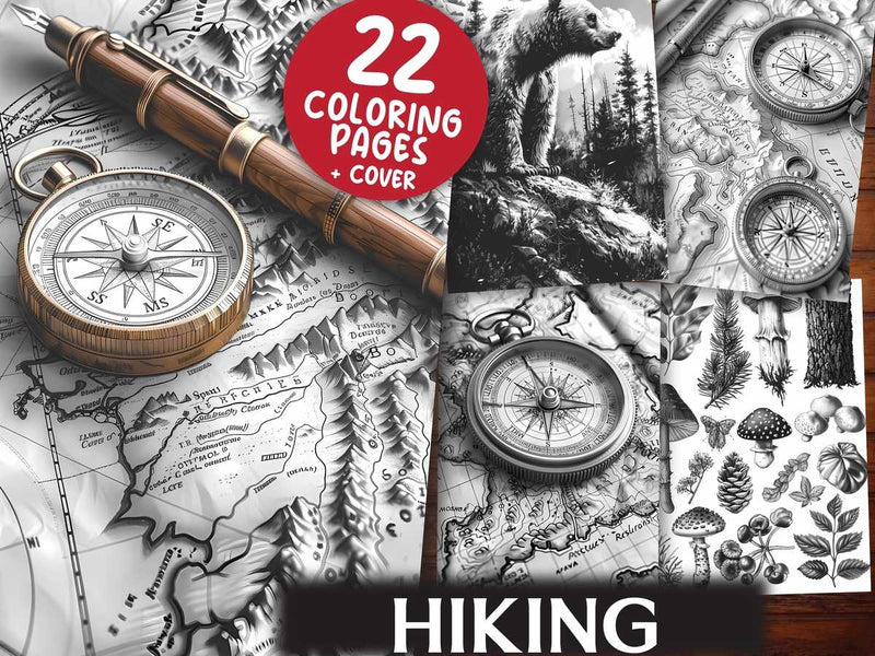 Hiking Coloring Books - CraftNest - Digital Crafting and Art