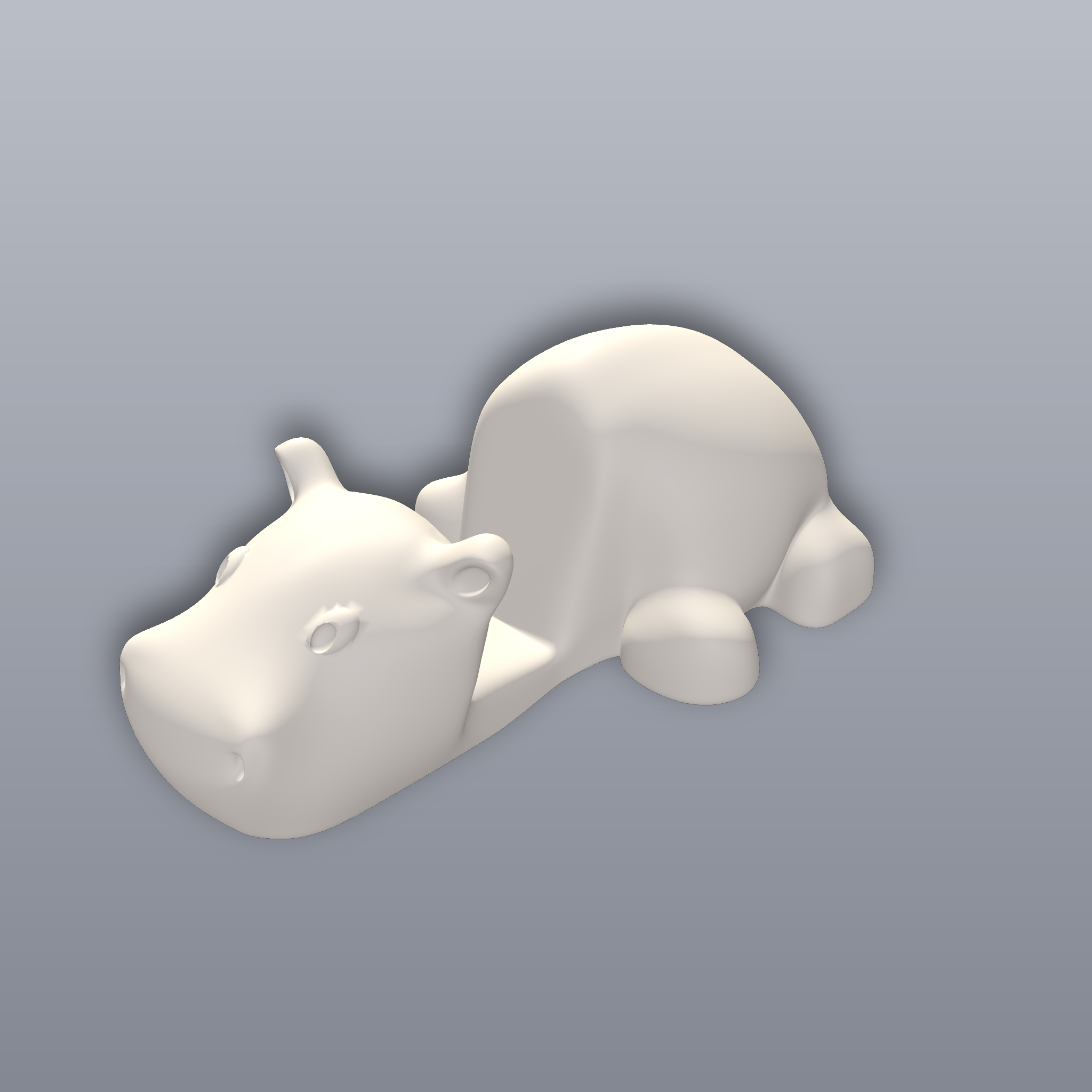 Hippopotamus 3D Print STL File