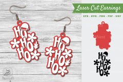 Ho Ho Ho Laser Cut Earrings SVG Bundle - CraftNest - Digital Crafting and Art